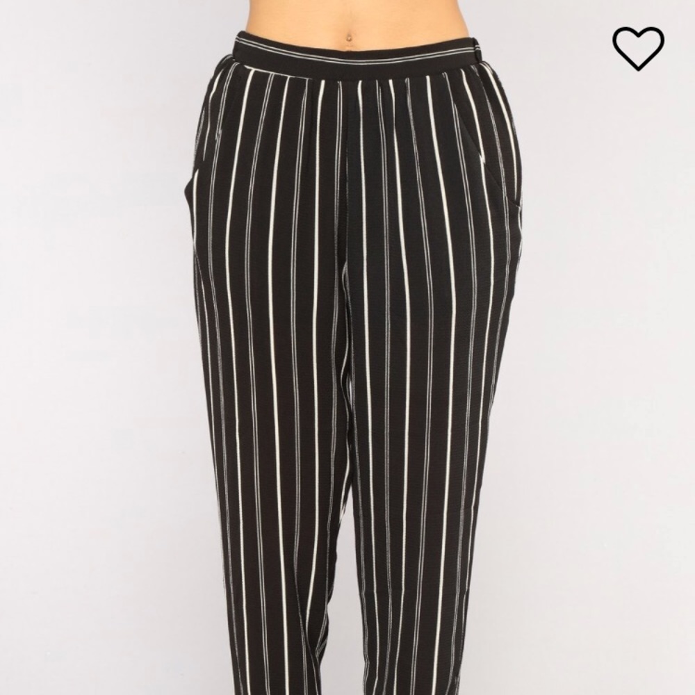 BRAND NEW FASHION NOVA STRIPED JOGGERS